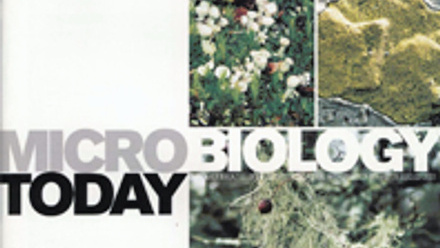Cover of Microbiology Today, issue of August 2001