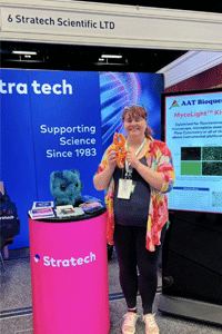 Rebecca Thomas at Society Annual Conference in exhibition hall