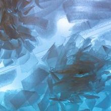Blue abstract and geometric shapes