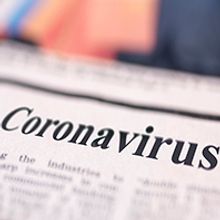 Printed out coronavirus word