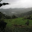 Green valley with cloudy weather