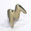 M shaped gold badge