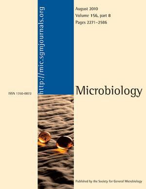 Cover of Microbiology journal, issue of August 2010