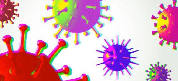 Multicoloured viruses.
