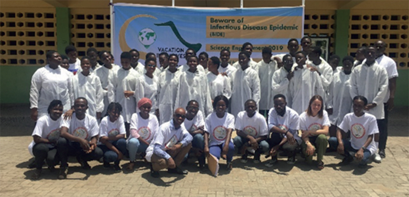 Group of microbiologists in a group photo.