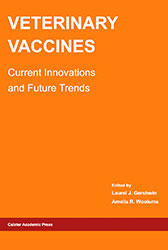 Orange book cover from Veterinary Vaccines.
