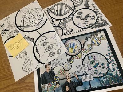 images of the graphic novel for AMR.