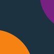 A navy banner cover with a purple and orange shapes.