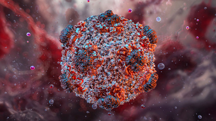 Hantavirus 3D viral structure ©iStock/quantic69