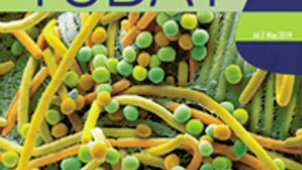 Cover of Microbiology Today, issue of May 2019