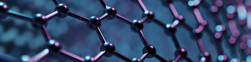 Structure of hexagonal nano material. Nanotechnology concept