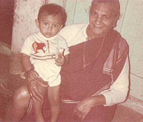 Bruno Lopes with his grandmother