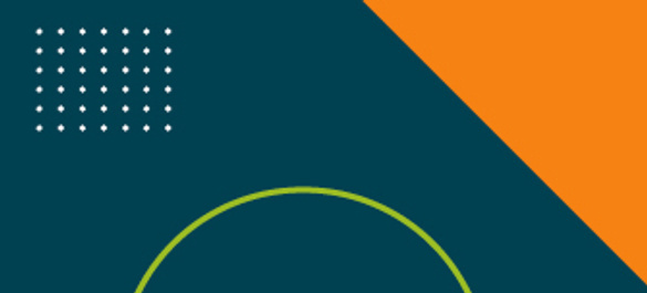 A navy banner cover with multi-coloured shapes.