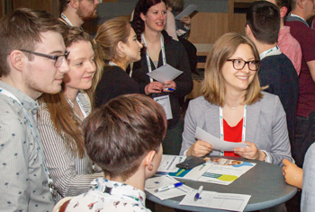 Early career microbiologists networking at Annual Conference 2019