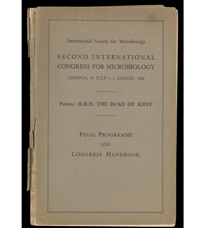 Final Programme from the Second International Congress of Microbiology which took place in London from 25 July – 1 August 1936.