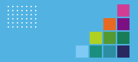 Multi-coloured steps going upwards