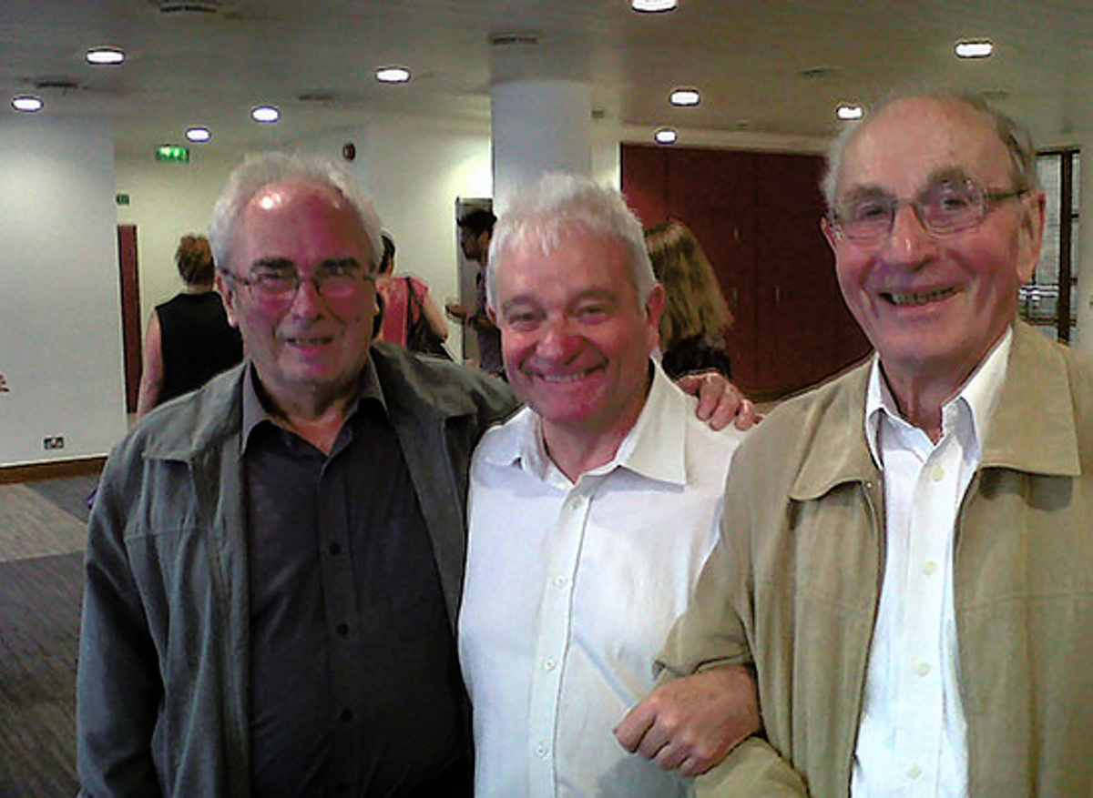 Derek With his former undergraduate student and Nobel laureate, Paul Nurse, and colleague Jim Croft. Credit: Cathy Smith. 