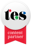 TES Content Partner Badge White