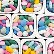 A variety of multi-colour pills.