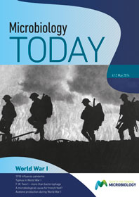 Microbiology Today magazine cover from May 2014