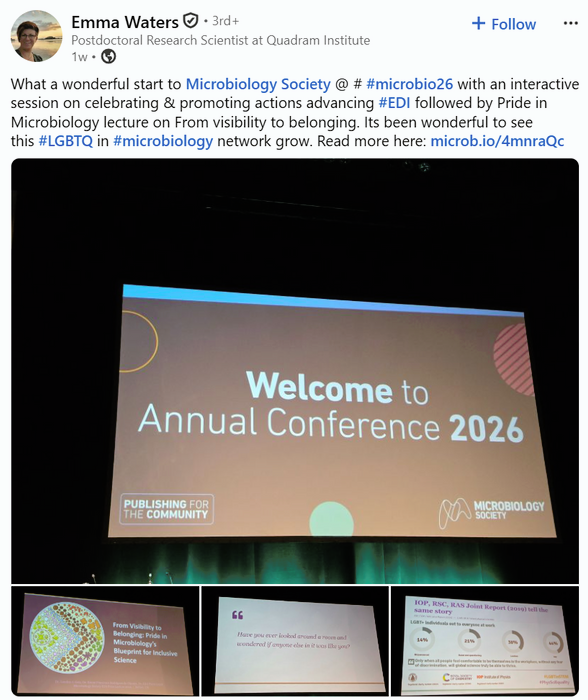 Emma Waters' LinkedIn post