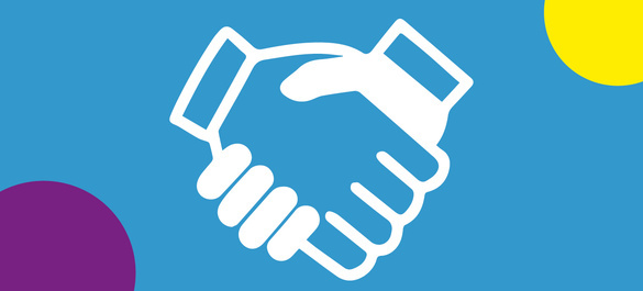 A handshake icon